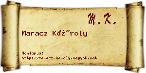 Maracz Károly névjegykártya